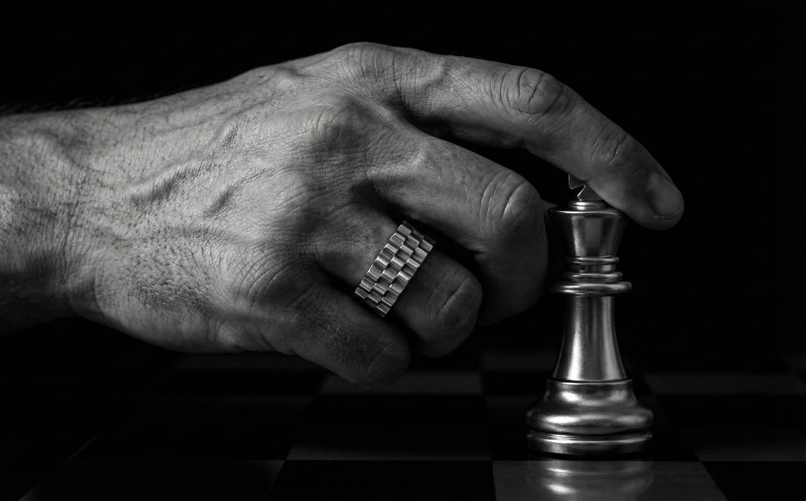 Gümüş Saat Kordonu Şeklinde Yüzük