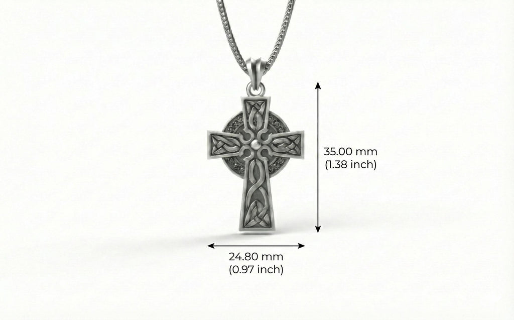 Antik Gümüş Hristiyan Haçı Kolye Ucu