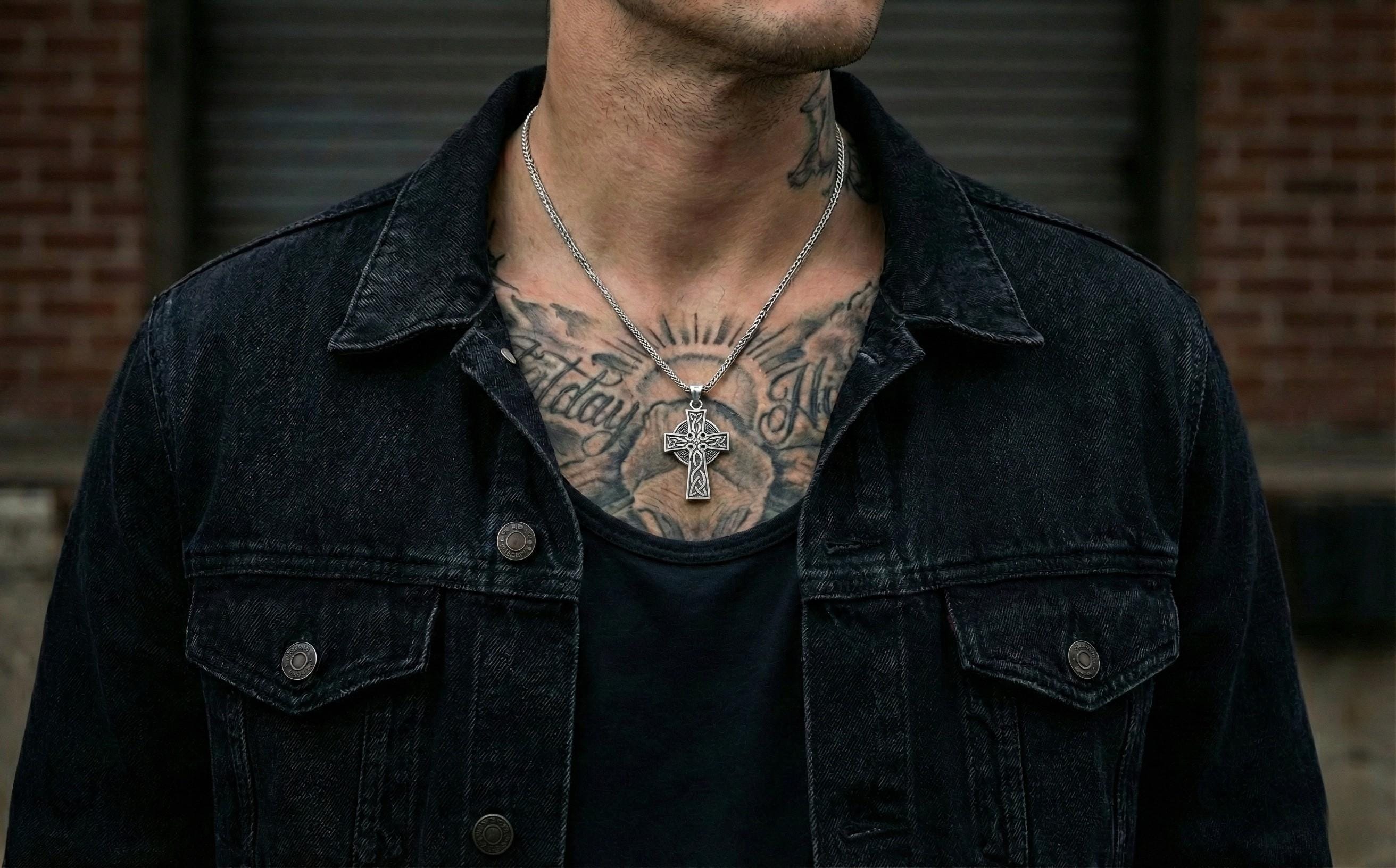 Antik Gümüş Hristiyan Haçı Kolye Ucu