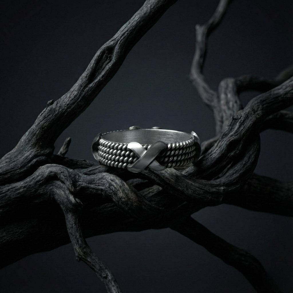 925 Ayar Gümüş Halat Yüzük – Erkekler ve Kadınlar için Alyans