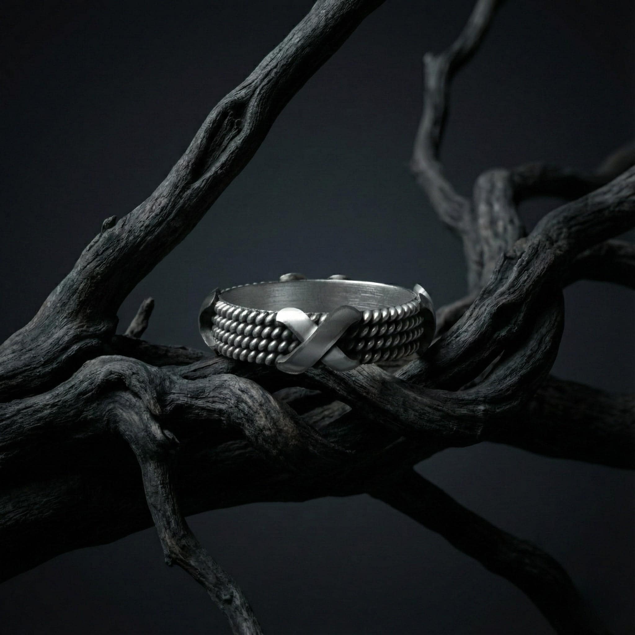 925 Ayar Gümüş Halat Yüzük – Erkekler ve Kadınlar için Alyans