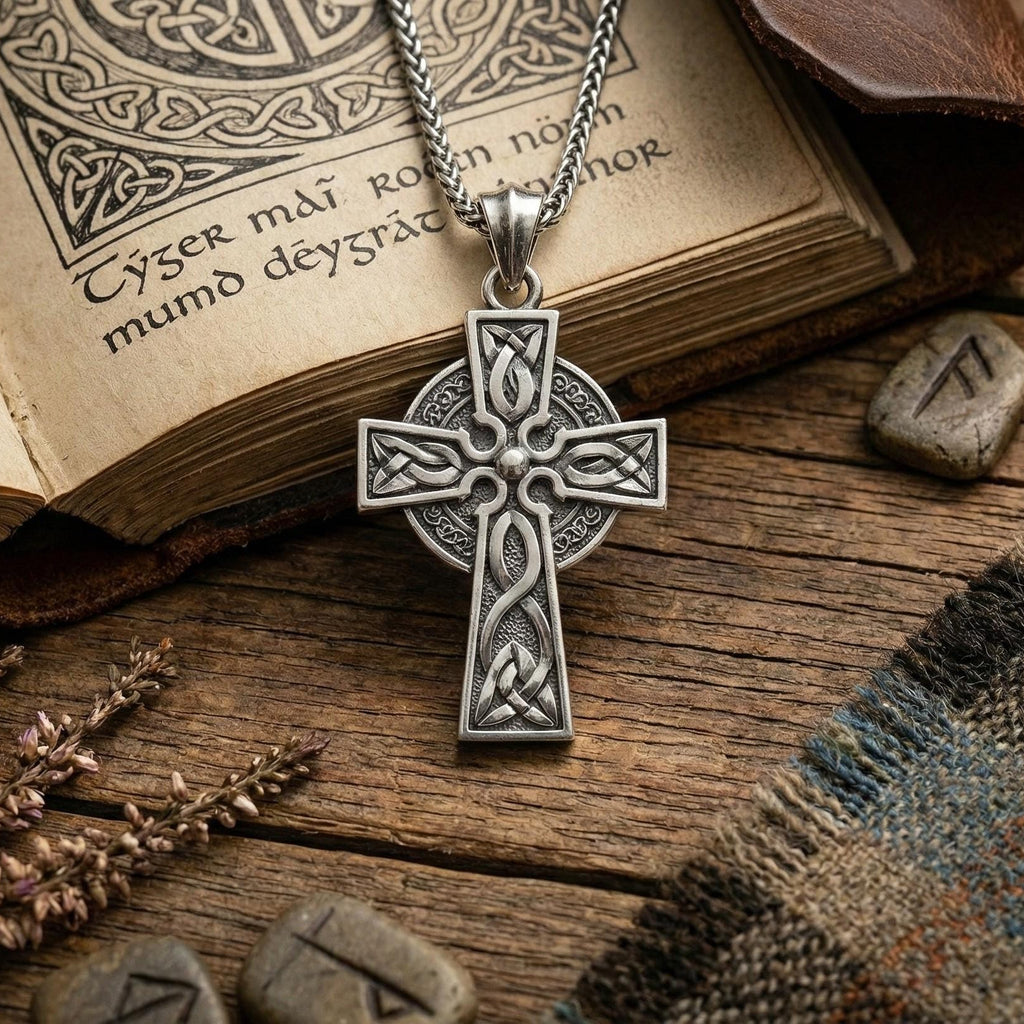 Antik Gümüş Hristiyan Haçı Kolye Ucu