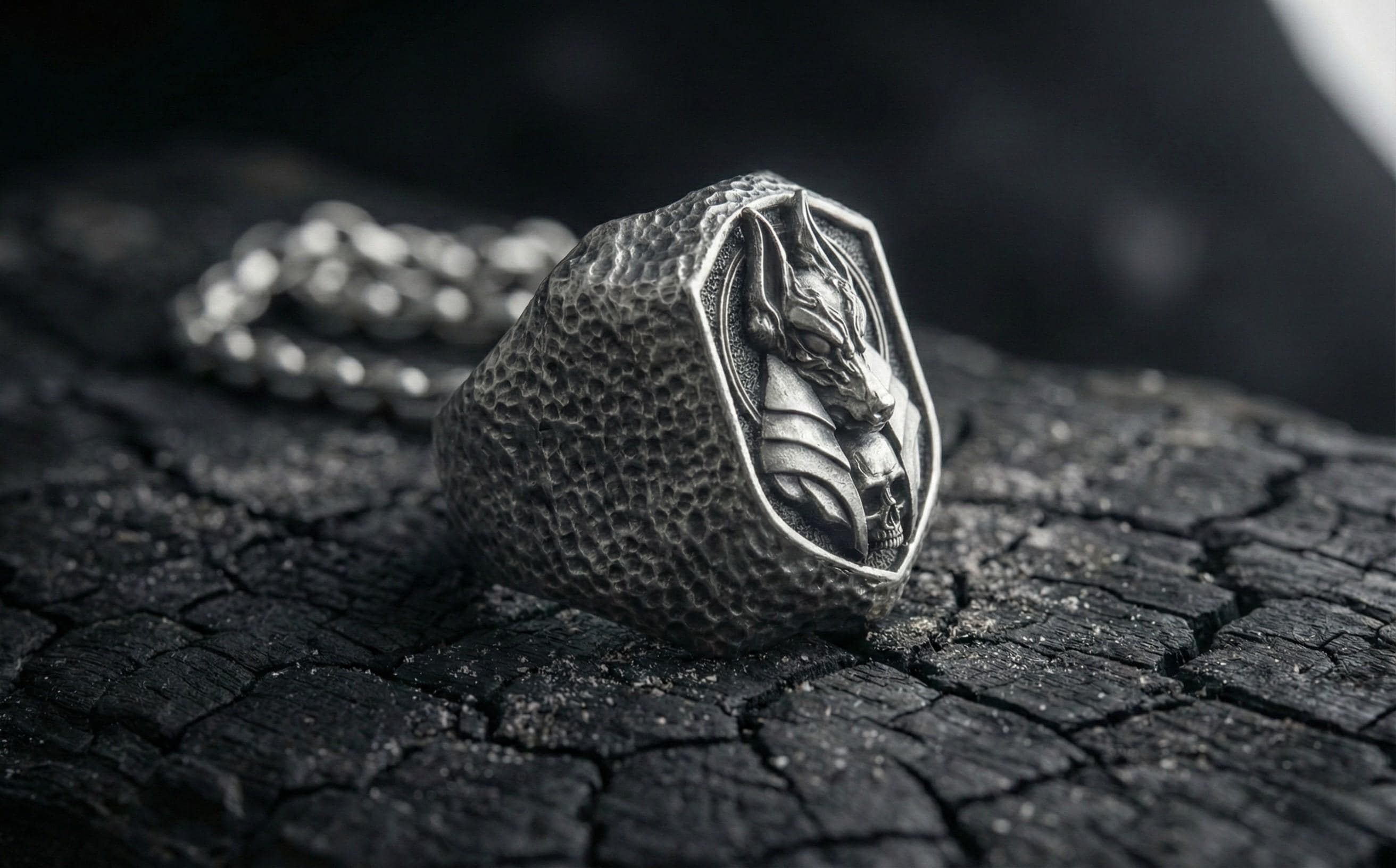 Anubis Yüzüğü – Gümüş Mısır Ölüm Tanrısı Takısı