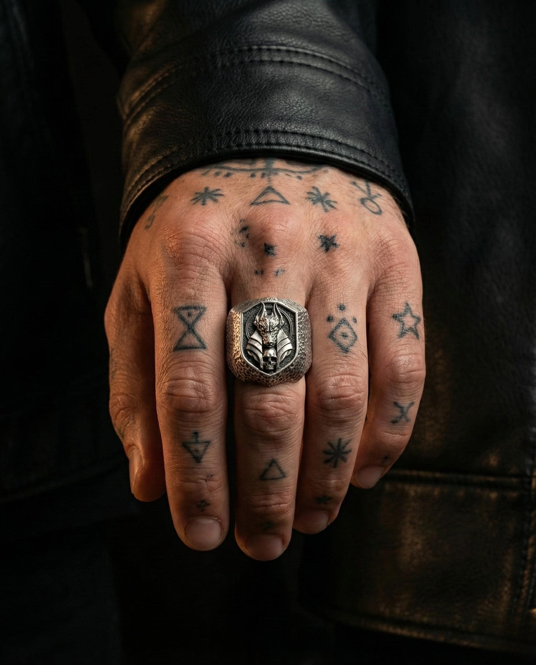 Anubis Yüzüğü – Gümüş Mısır Ölüm Tanrısı Takısı