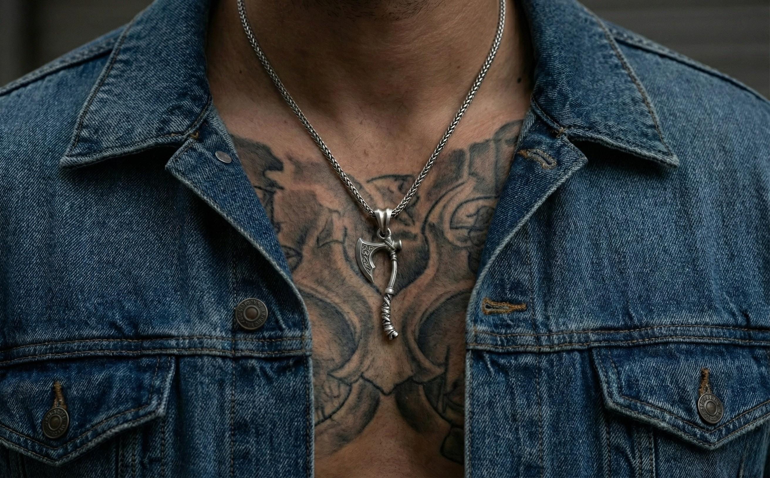 İskandinav Savaş Baltası Kolye Ucu Gümüş Viking Takısı