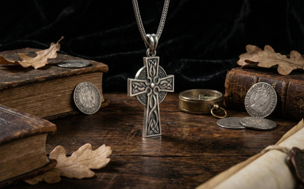 Antik Gümüş Hristiyan Haçı Kolye Ucu