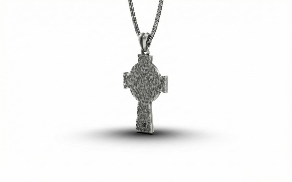 Antik Gümüş Hristiyan Haçı Kolye Ucu