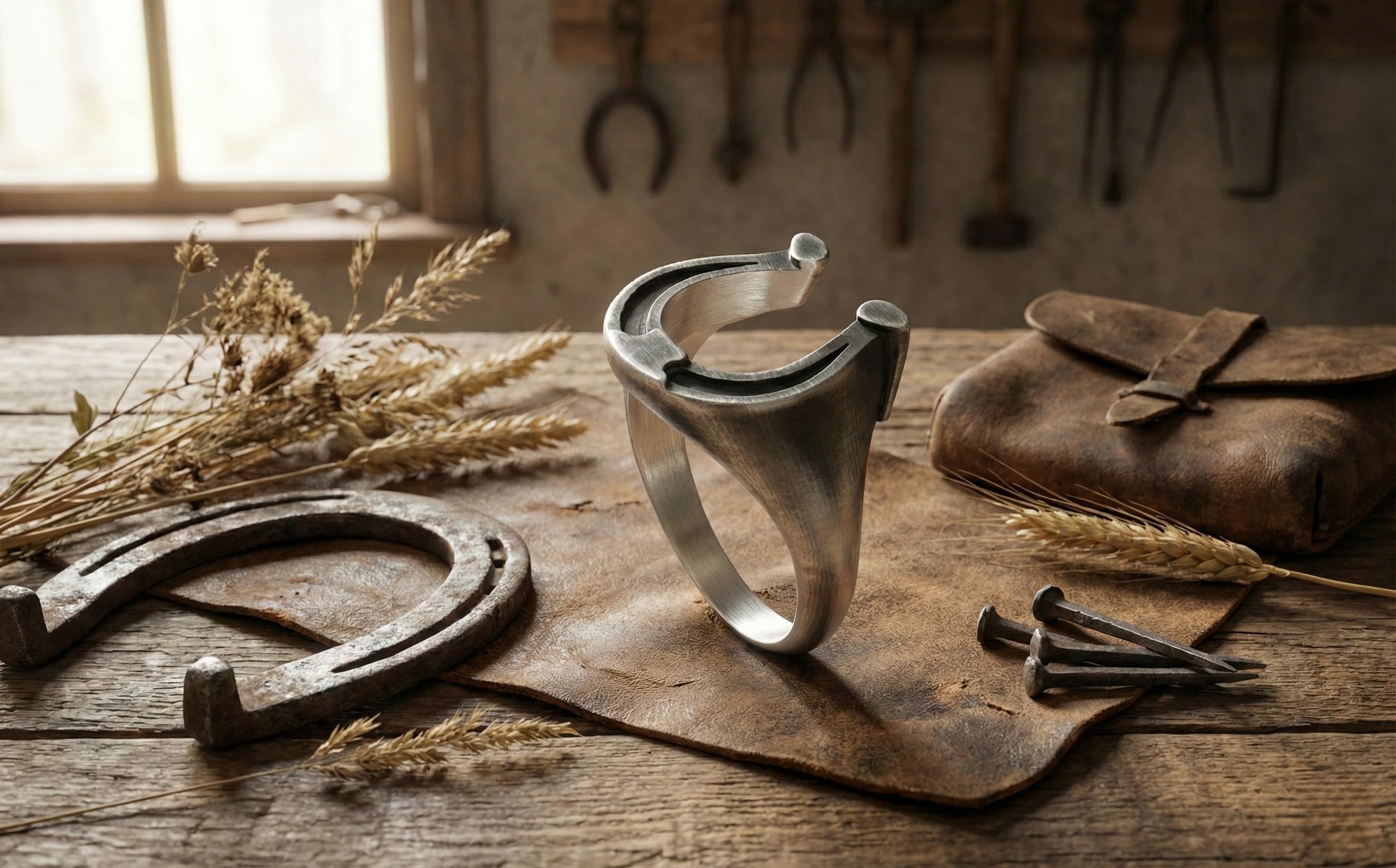 Gümüş At Nalı Yüzük – Unisex Minimalist Yüzük