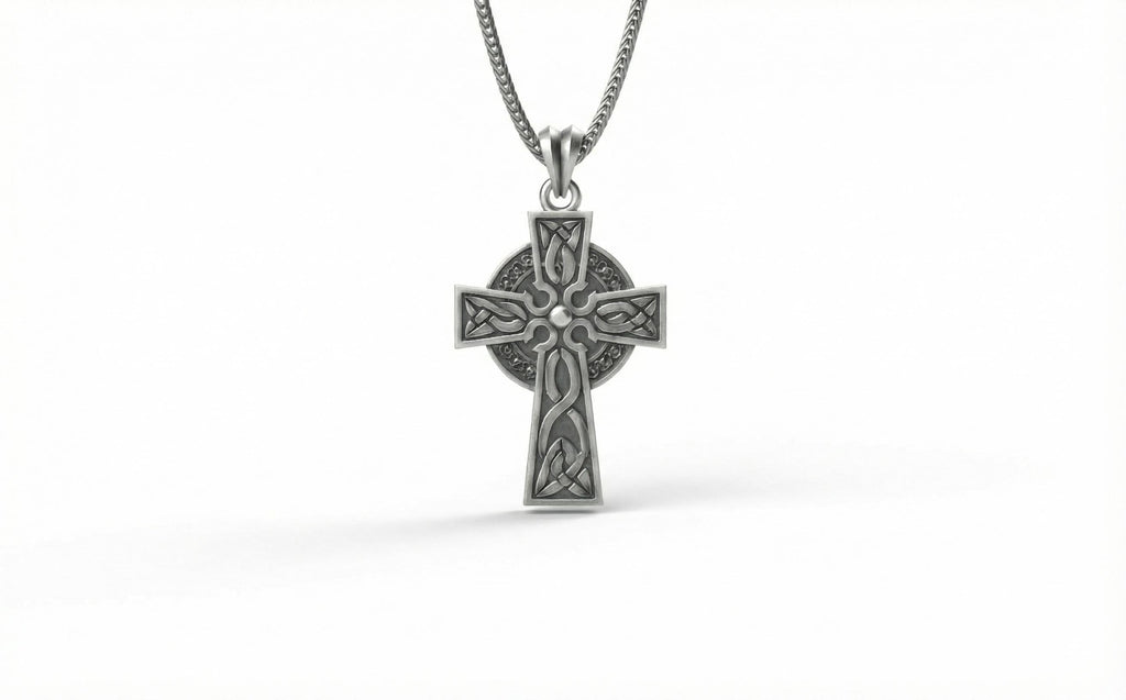 Antik Gümüş Hristiyan Haçı Kolye Ucu