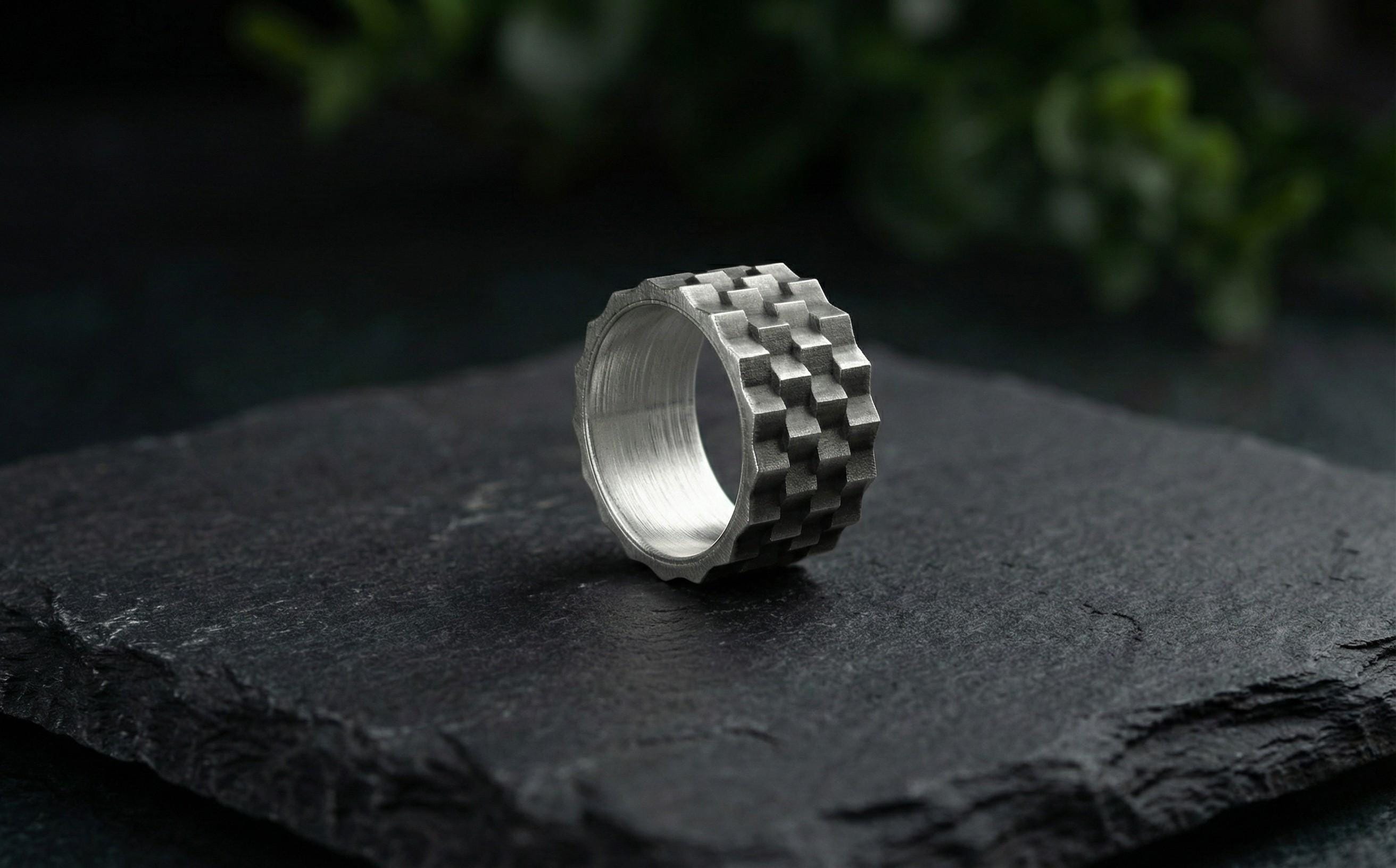 Gümüş Saat Kordonu Şeklinde Yüzük