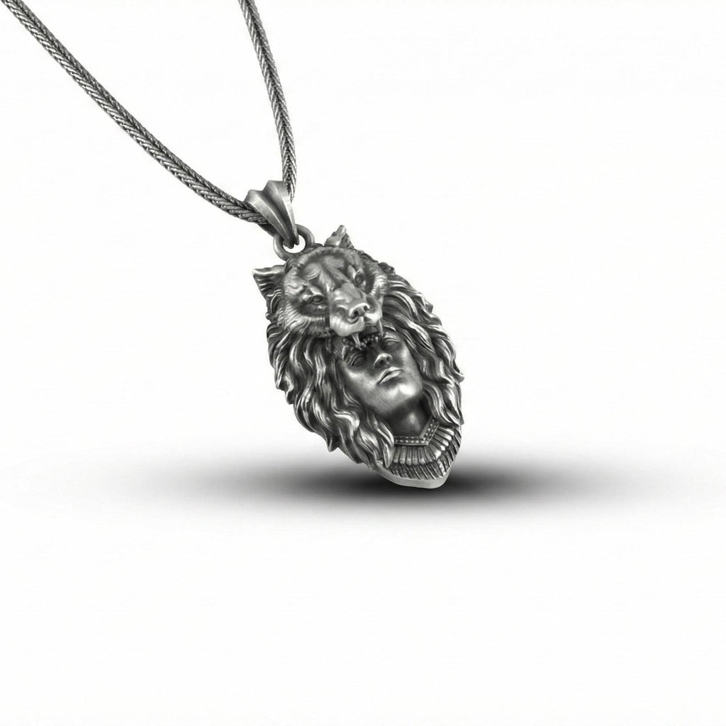 Ulfhednar Kurt Savaşçısı Kolye Ucu Oksitlenmiş Gümüş İskandinav Temalı Kolye