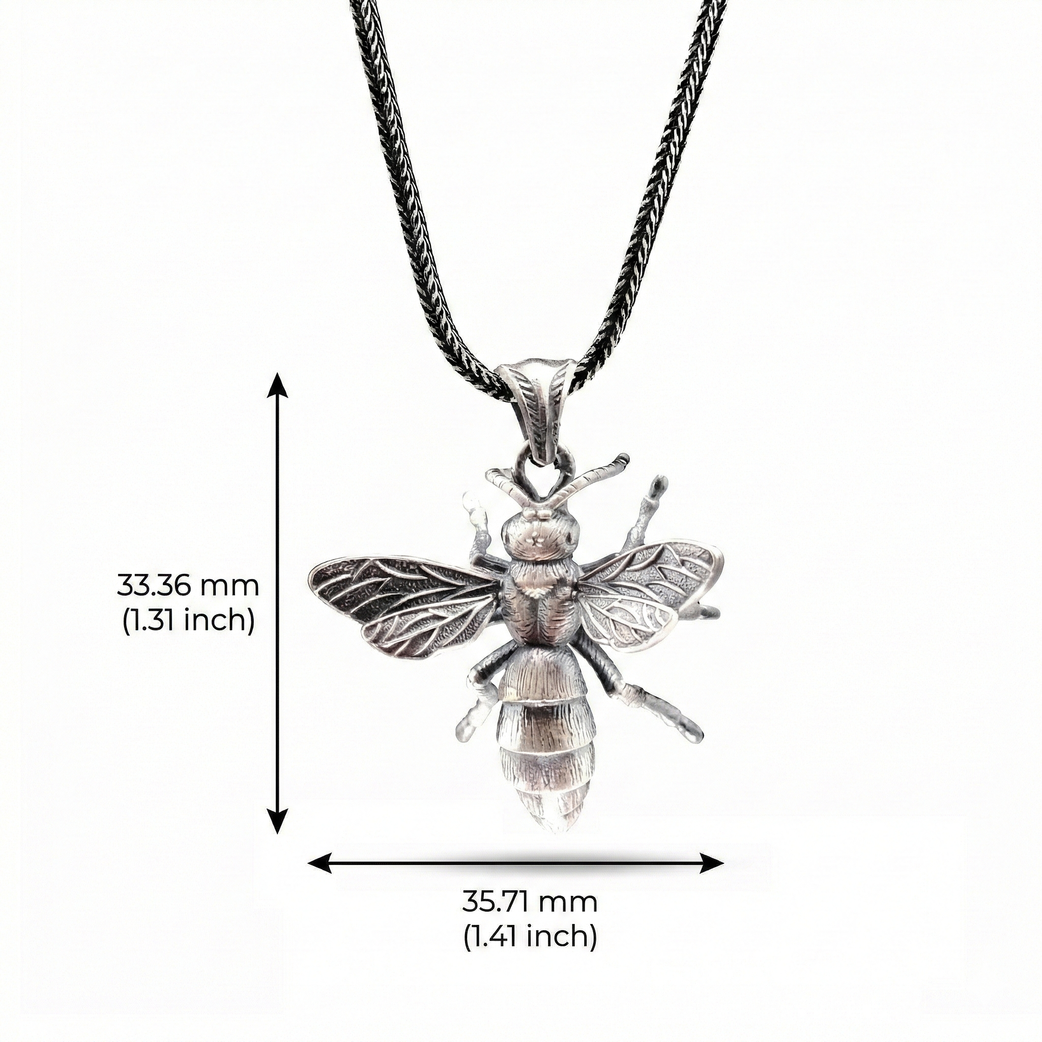 Gotik Arı Kolye Ucu - El Yapımı 925 Ayar Gümüş