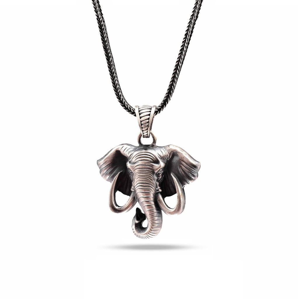 Fil Kolye Ucu: Oksitli Gümüş - El Yapımı Takı