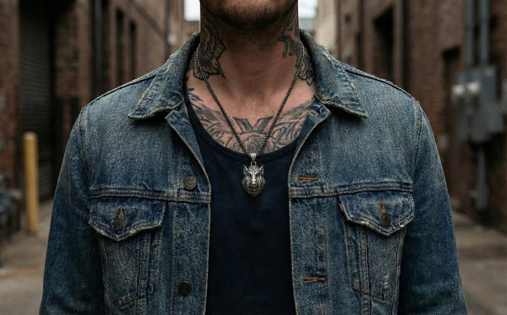 Yaban Domuzu Kolye Gümüş Hayvan Takısı