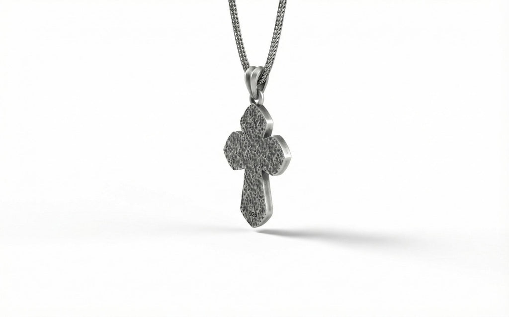 Gümüş İsa Yüzü Haç Kolye Ucu Hristiyan İnanç Takısı