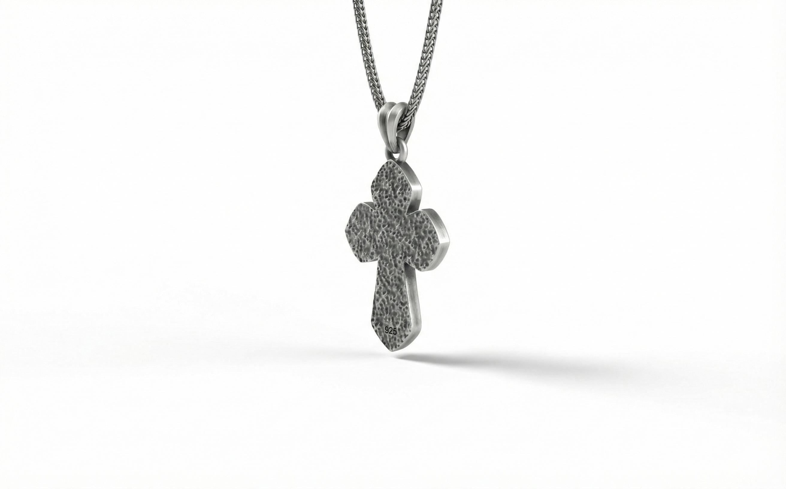 Gümüş İsa Yüzü Haç Kolye Ucu Hristiyan İnanç Takısı