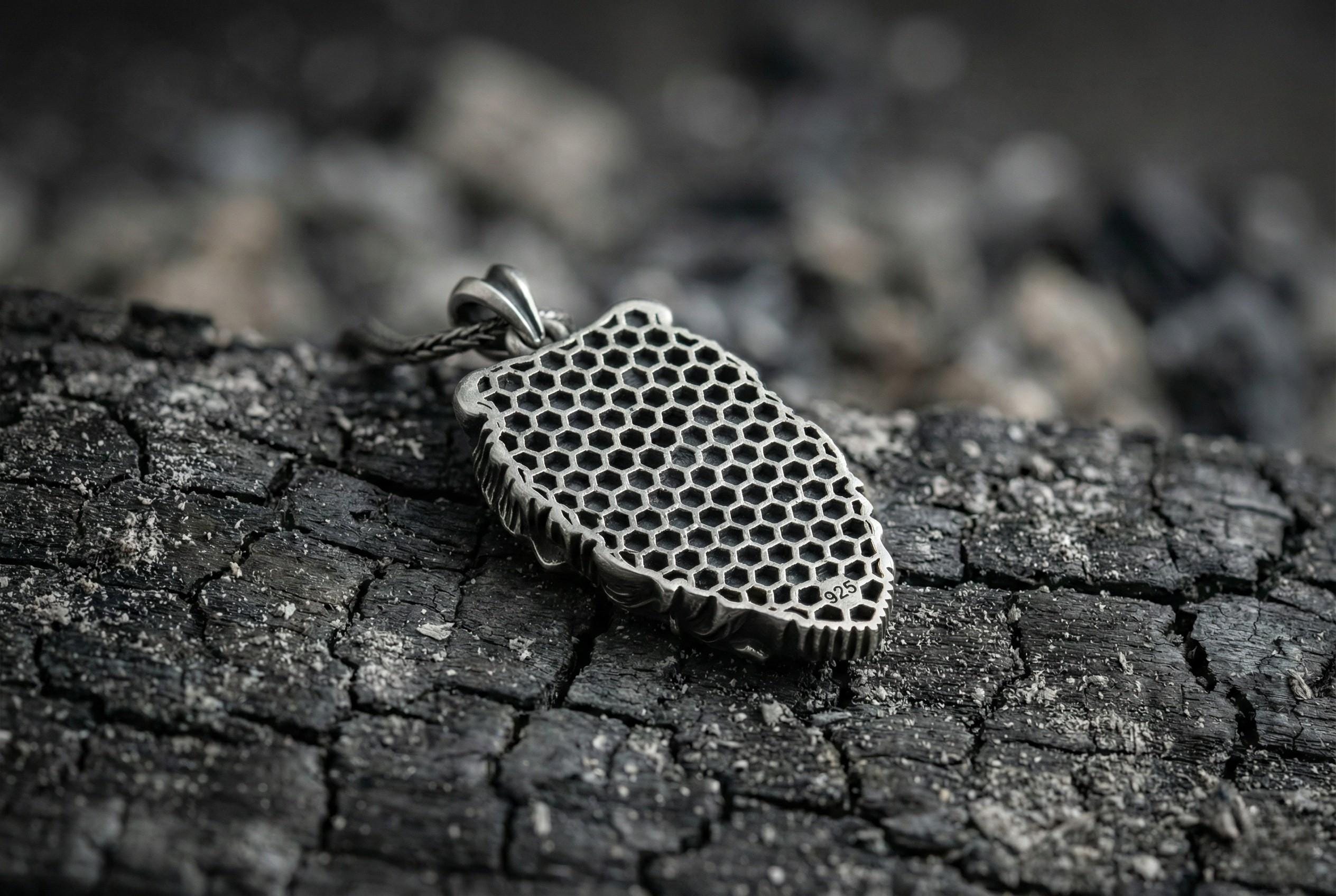 Aslan Başı Takan Avcı Kolye Gümüş Savaşçı Temalı Takı