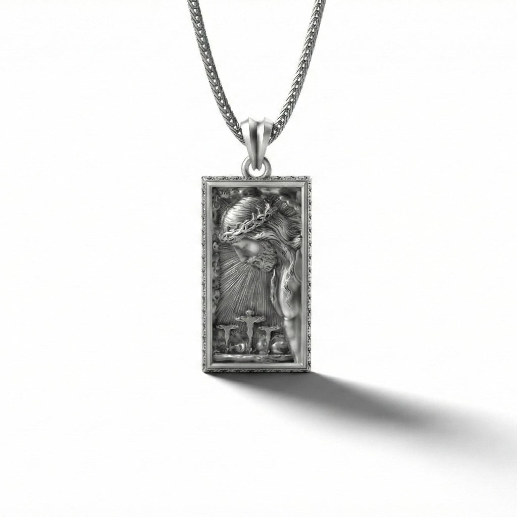 İsa Mesih Kolye Ucu, Oksitlenmiş Gümüş, Dini Takı