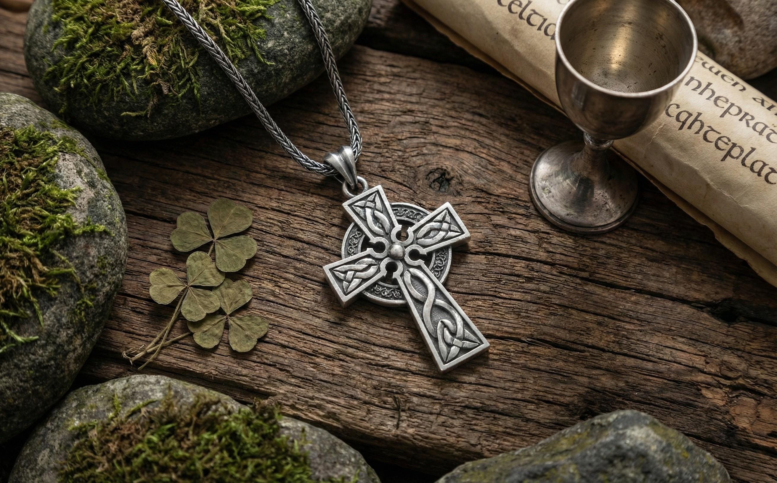 Antik Gümüş Hristiyan Haçı Kolye Ucu