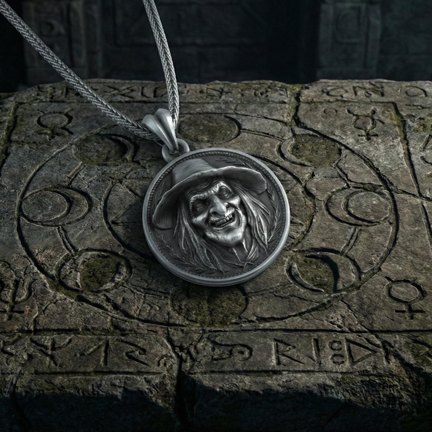 Karanlık Cadı Kolye, Gümüş Gotik Takı
