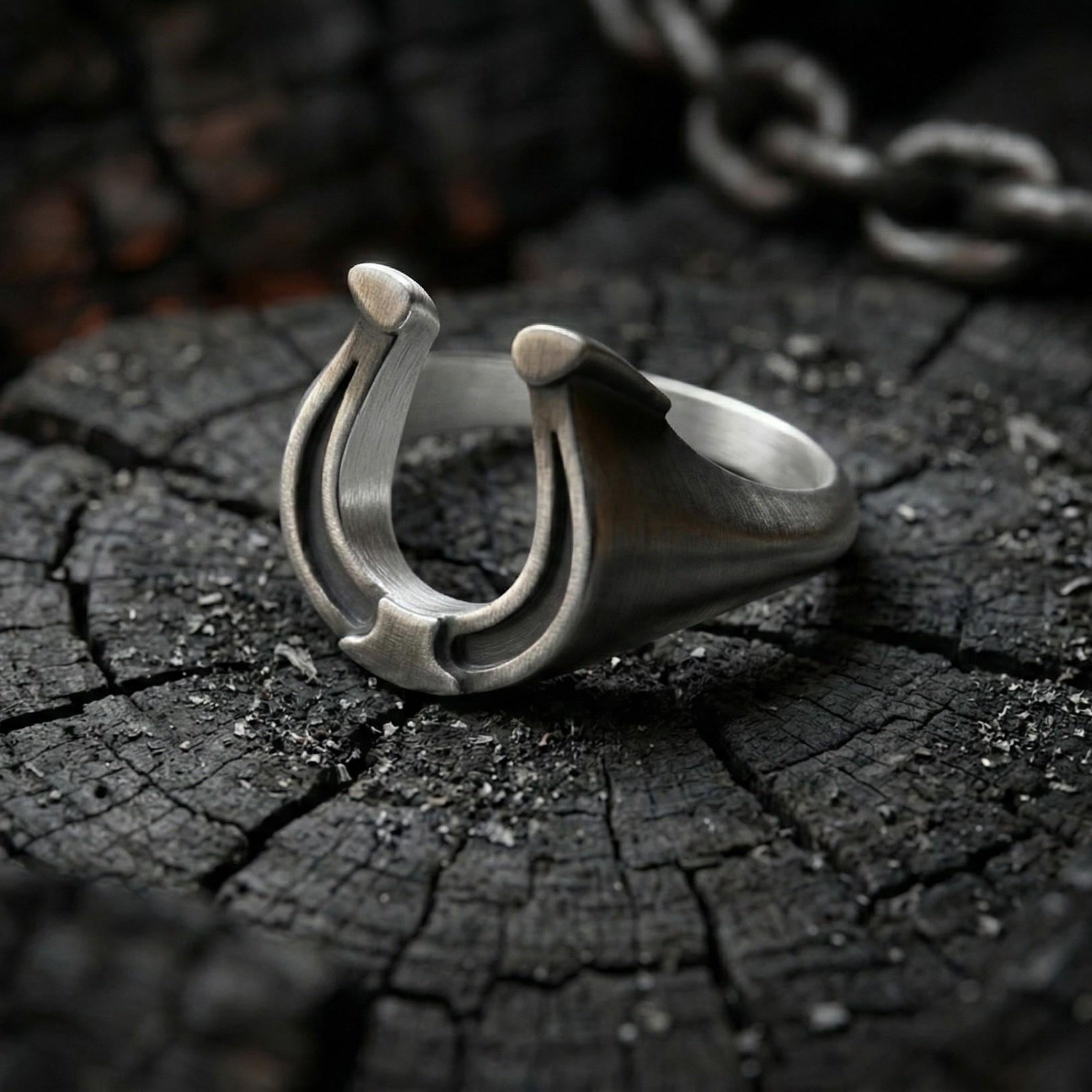 Gümüş At Nalı Yüzük – Unisex Minimalist Yüzük