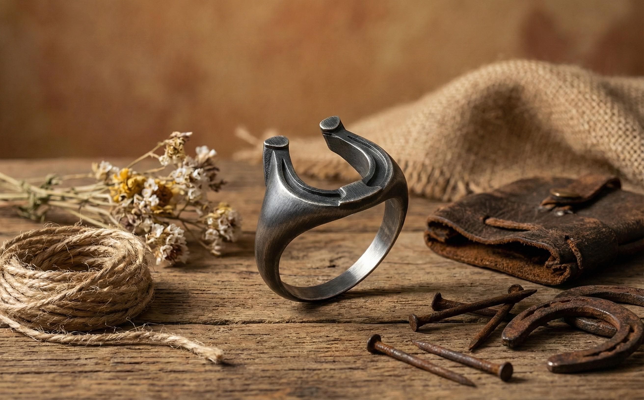 Gümüş At Nalı Yüzük – Unisex Minimalist Yüzük