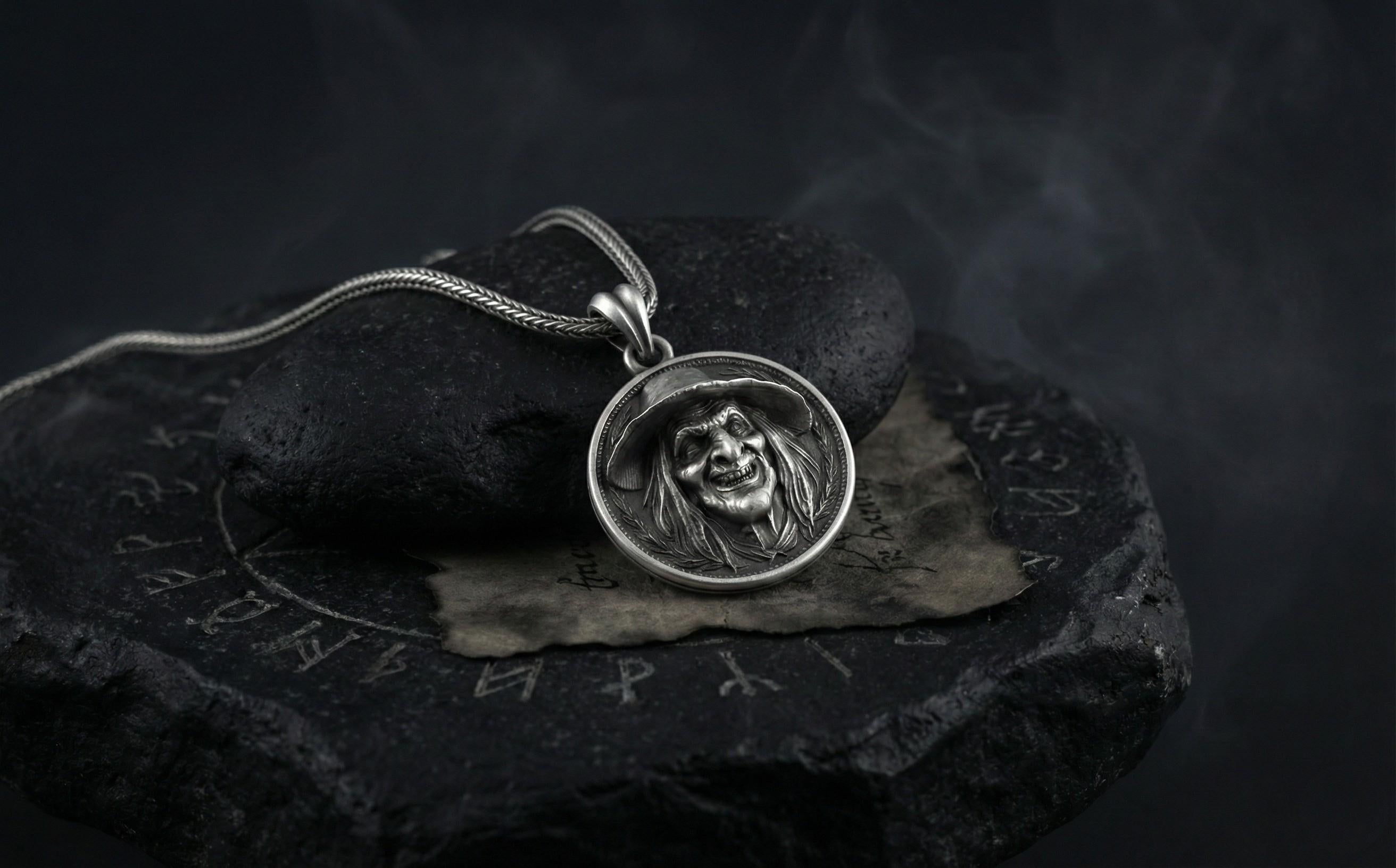 Karanlık Cadı Kolye, Gümüş Gotik Takı