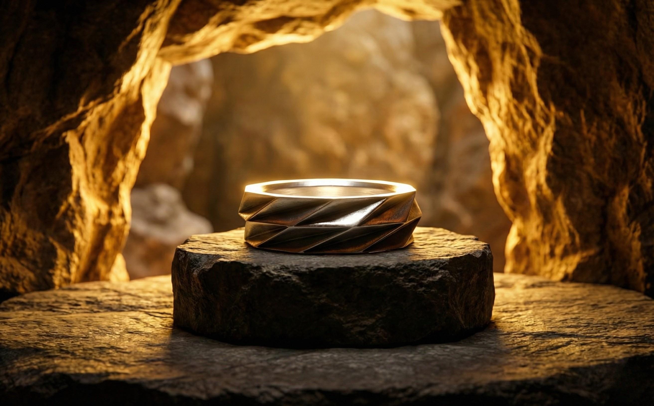 925 Ayar Gümüş Fasetli Yüzük – Unisex Geometrik Açılı Alyans