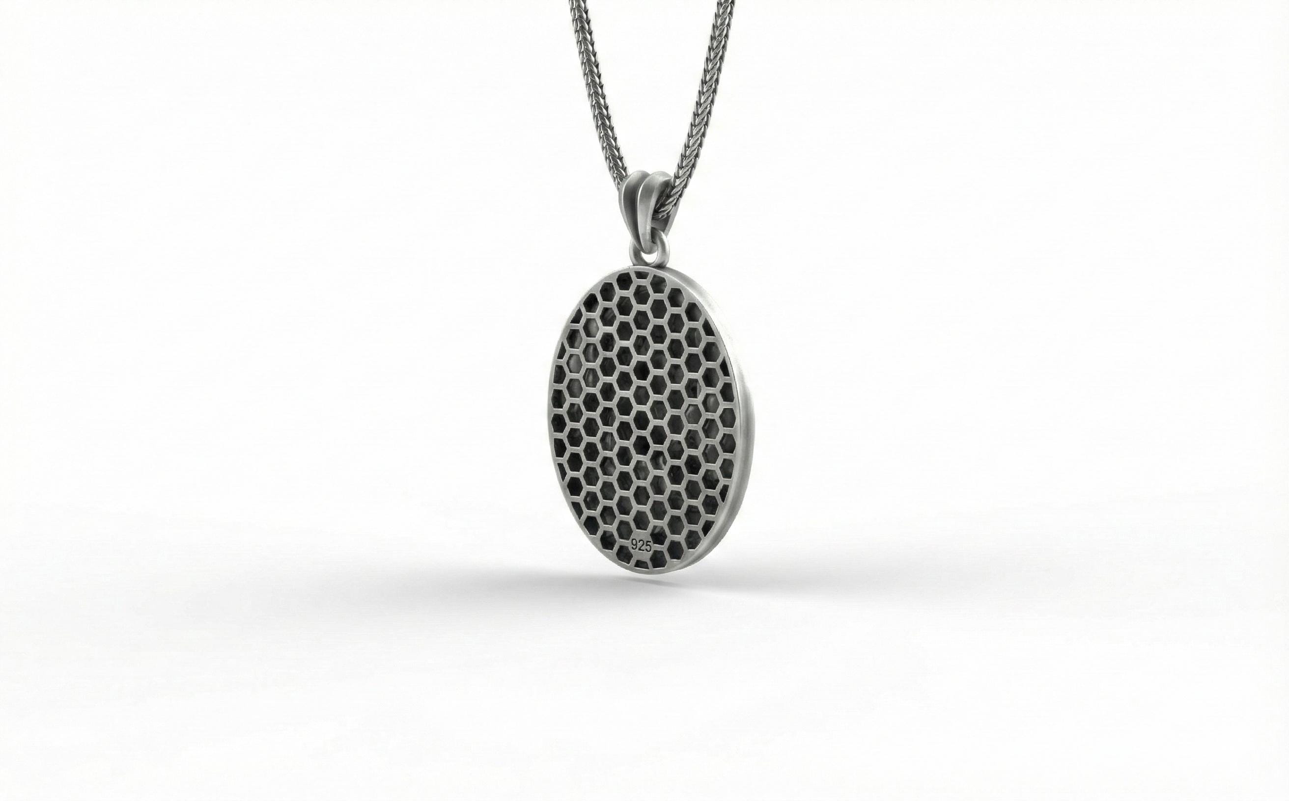 Gümüş İsa Mesih Madalyon Kolye Hristiyan Dini Takı