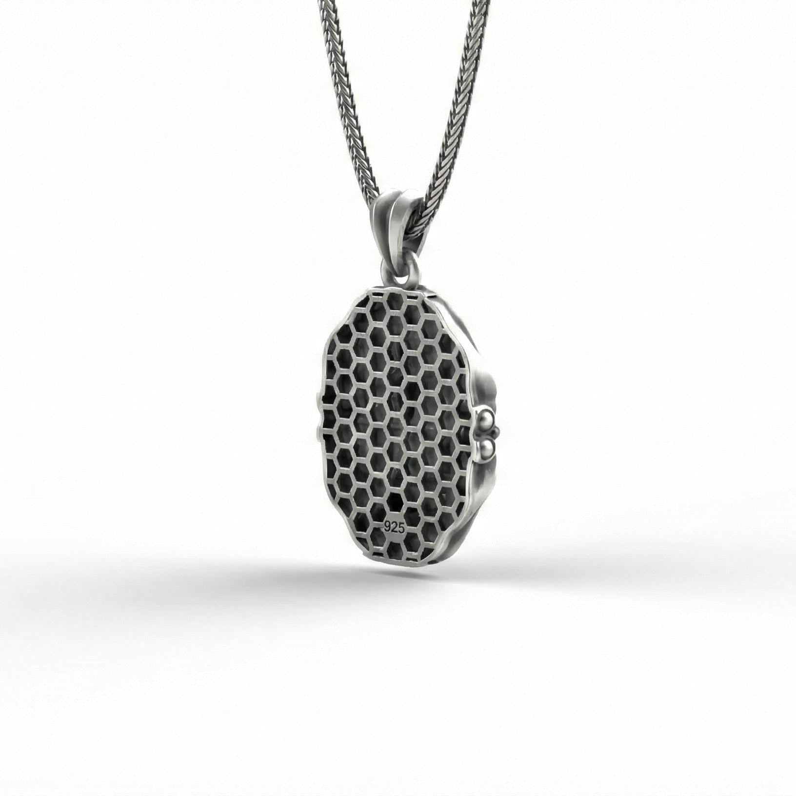 Antik Gümüş Satranç Vezir Kolye Ortaçağ Strateji Sembolü Takı