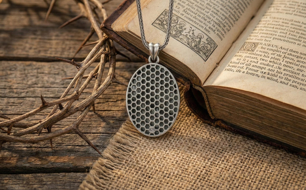 Gümüş İsa Mesih Madalyon Kolye Hristiyan Dini Takı