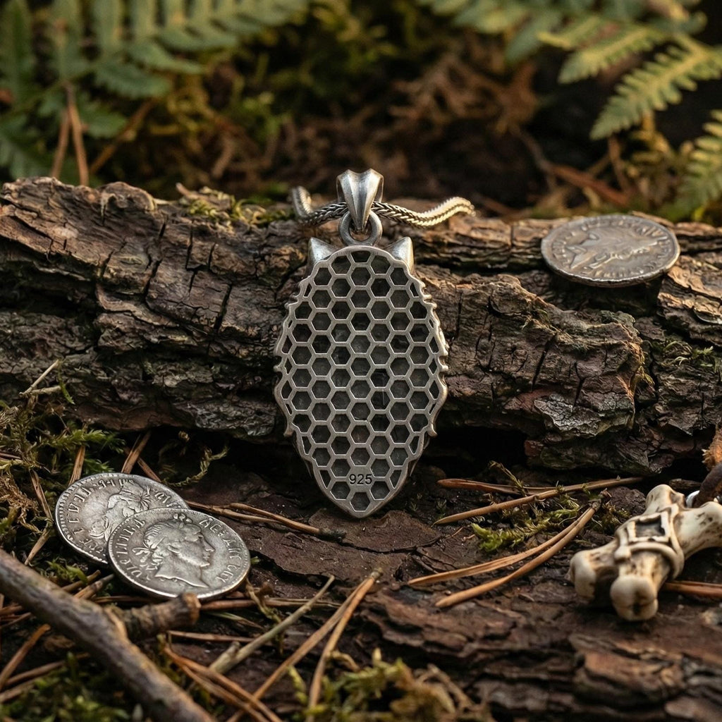 Ulfhednar Kurt Savaşçısı Kolye Ucu Oksitlenmiş Gümüş İskandinav Temalı Kolye