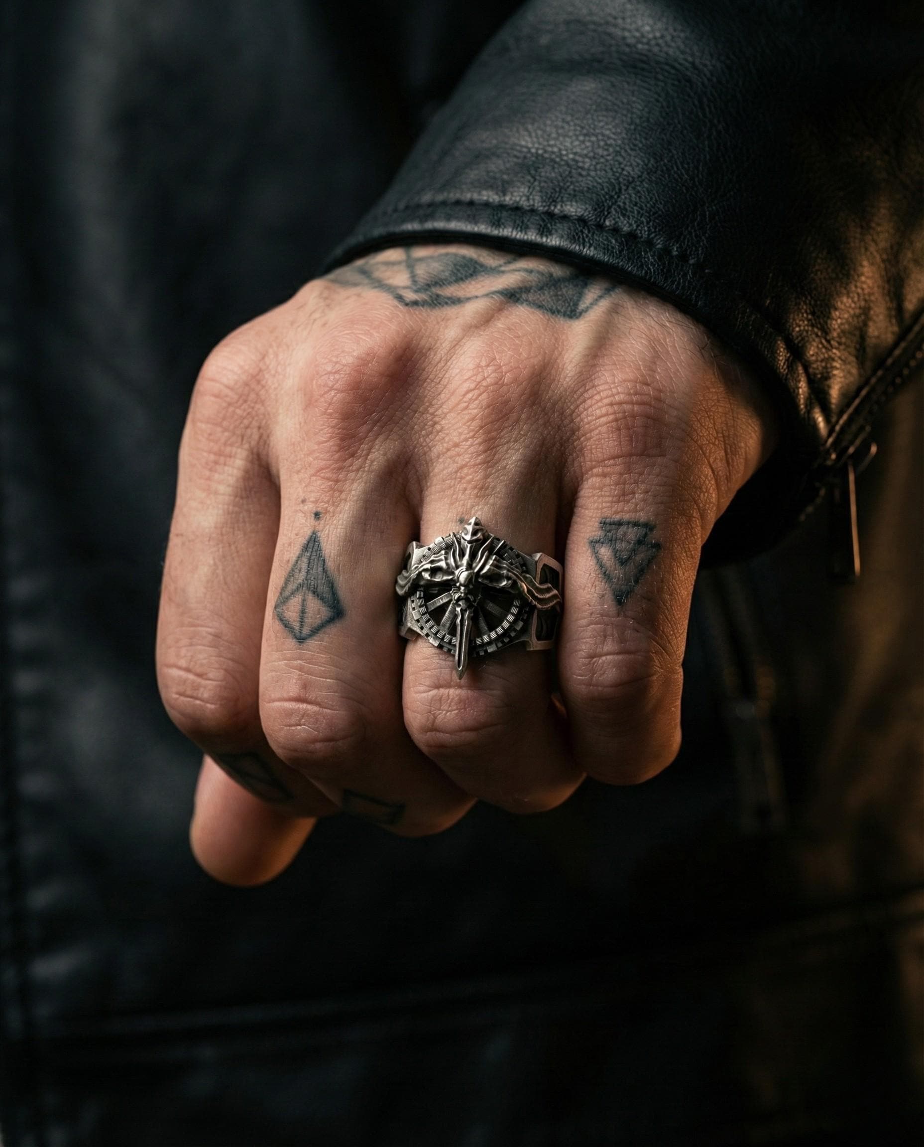 Gümüş Şövalye Yüzük – Kılıç Detaylı Ortaçağ Temalı Takı