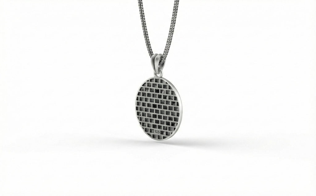 Başmelek Mikail Kolye Antik Gümüş Aziz Mikail Madalyası