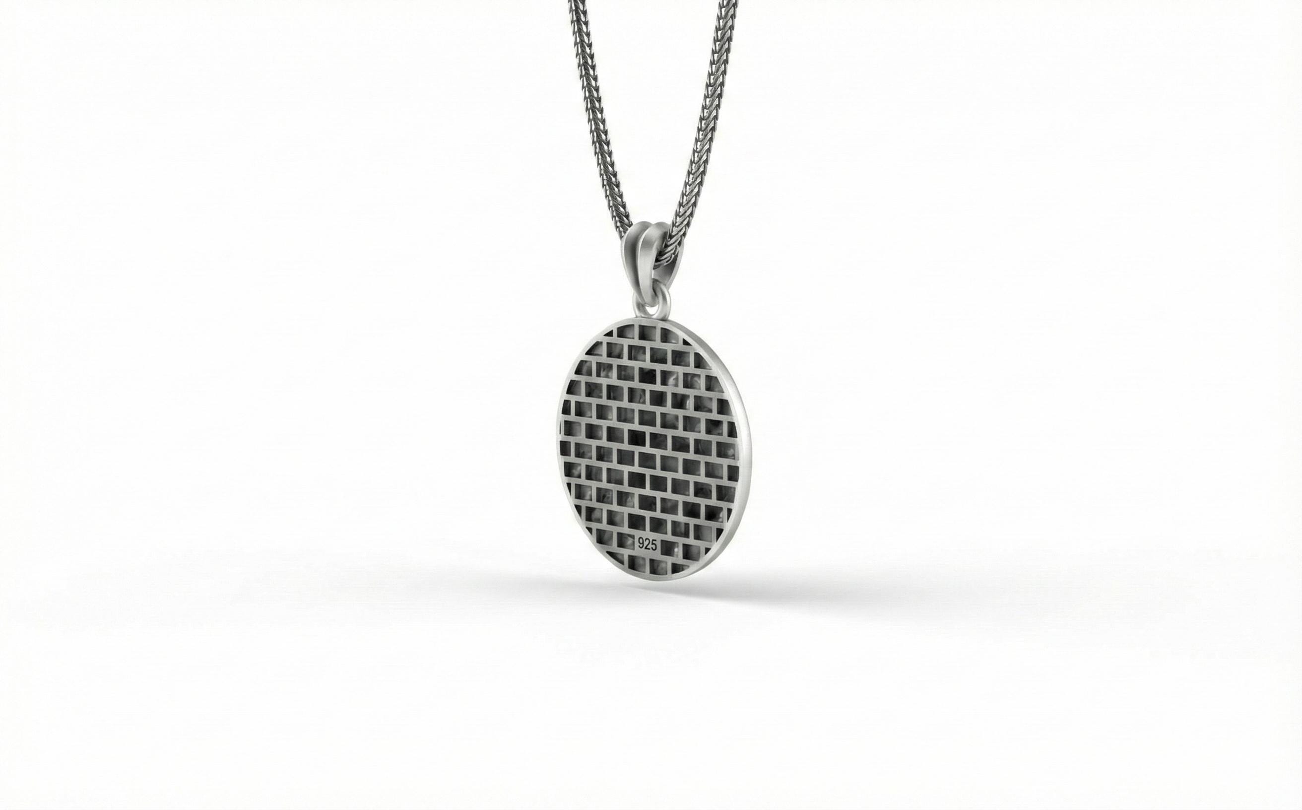 Başmelek Mikail Kolye Antik Gümüş Aziz Mikail Madalyası