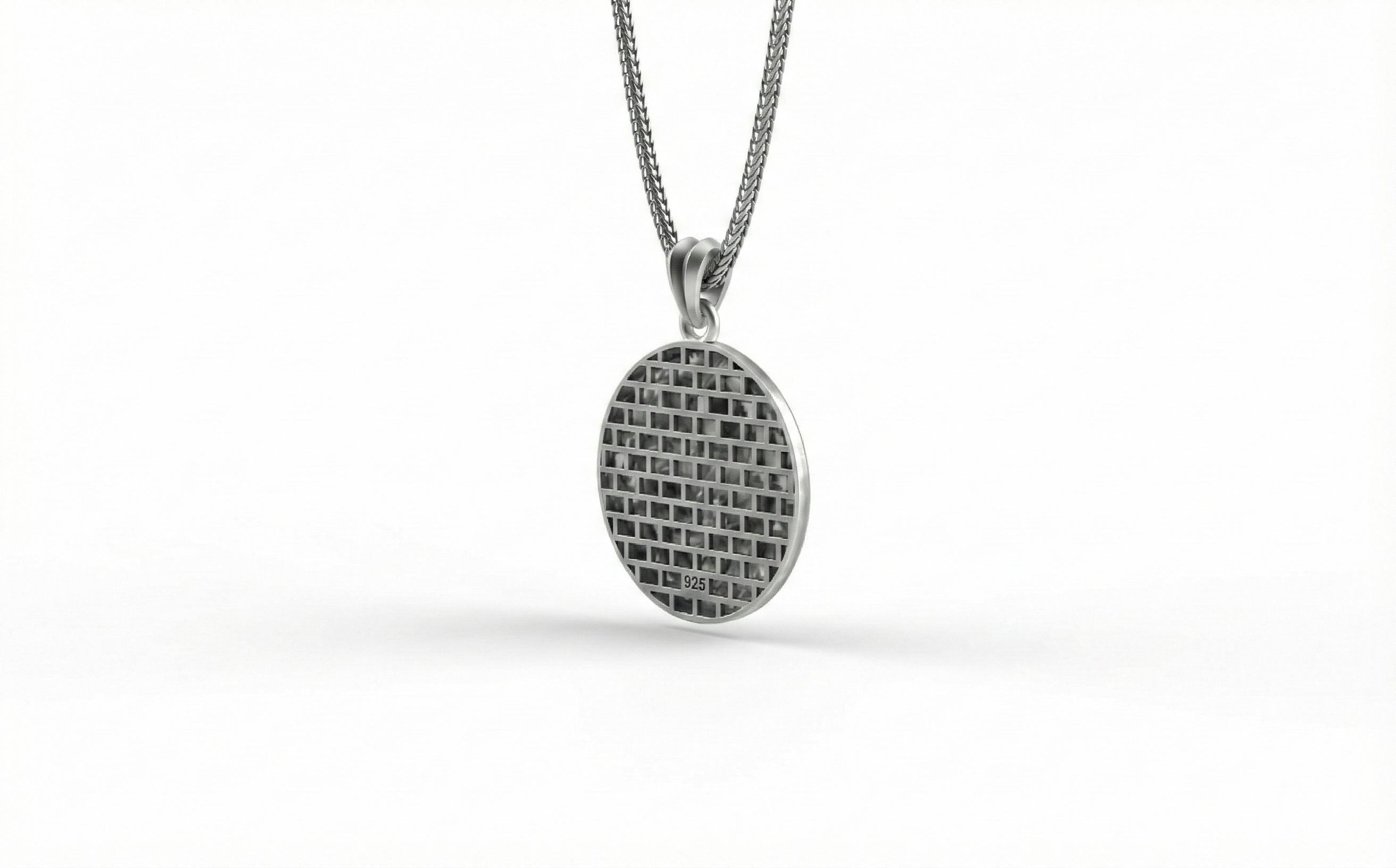 Antik Gümüş İsa'nın Çarmıh Taşıdığı Kolye Ucu Hristiyan Madalyon Takı