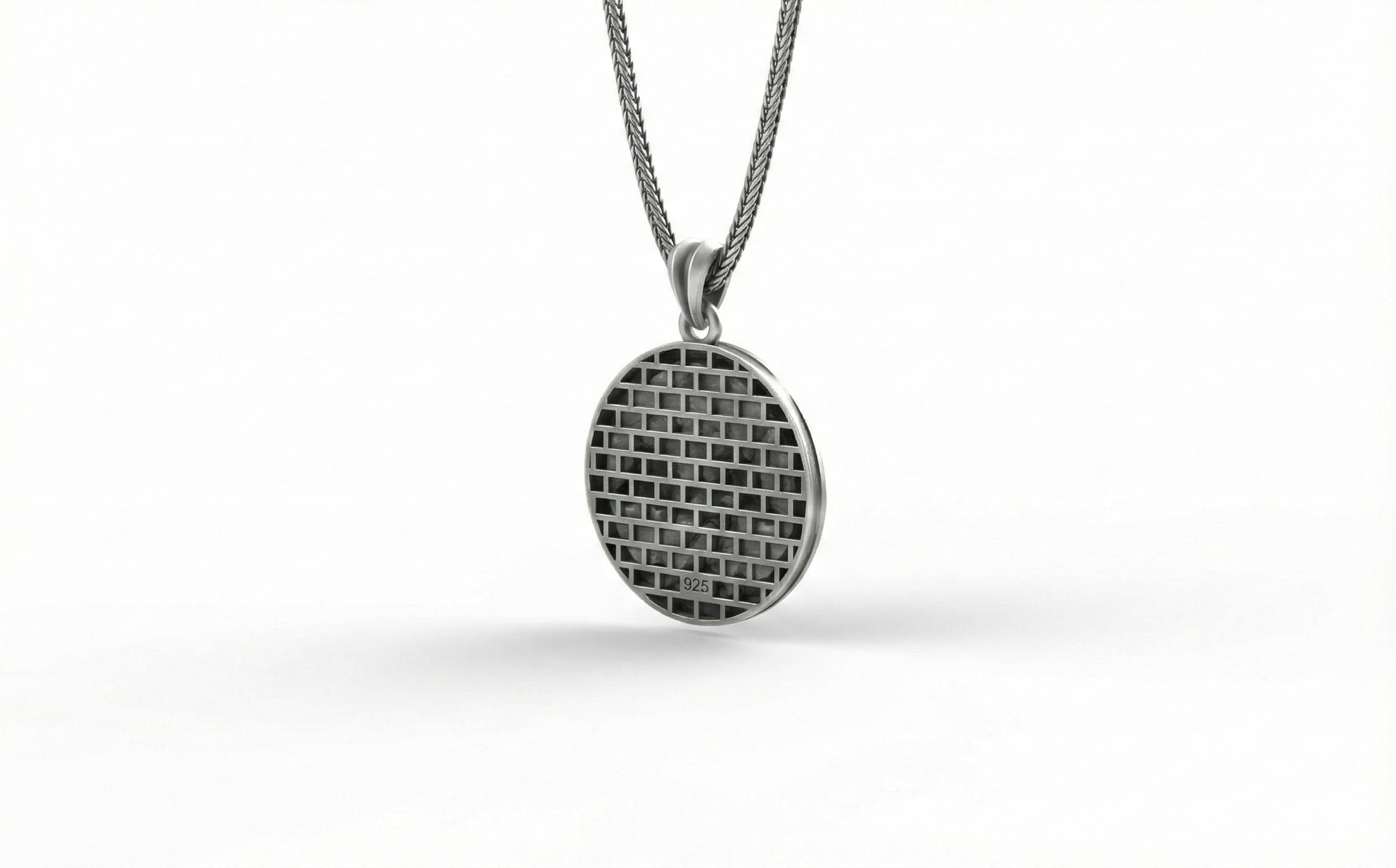 Antik Gümüş Anubis Ankh Horus'un Gözü Kolye Mısır Titolojisi Takı