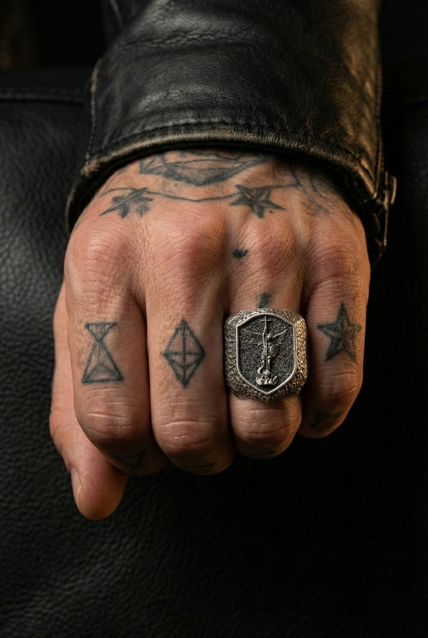 Aziz Mikail Mühür Yüzüğü – 925 Gümüş Dini Yüzük