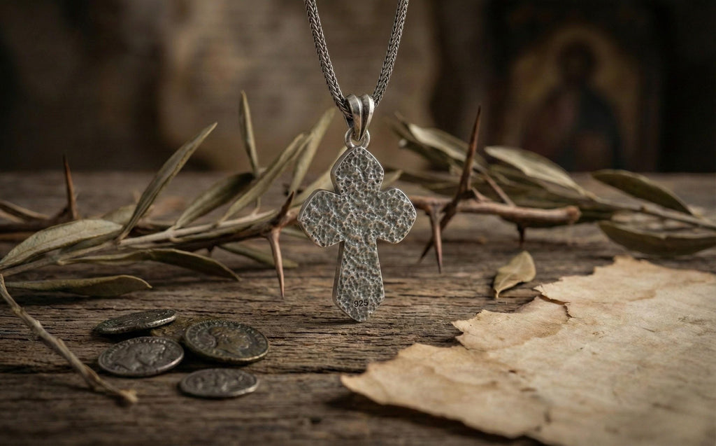 Gümüş İsa Yüzü Haç Kolye Ucu Hristiyan İnanç Takısı