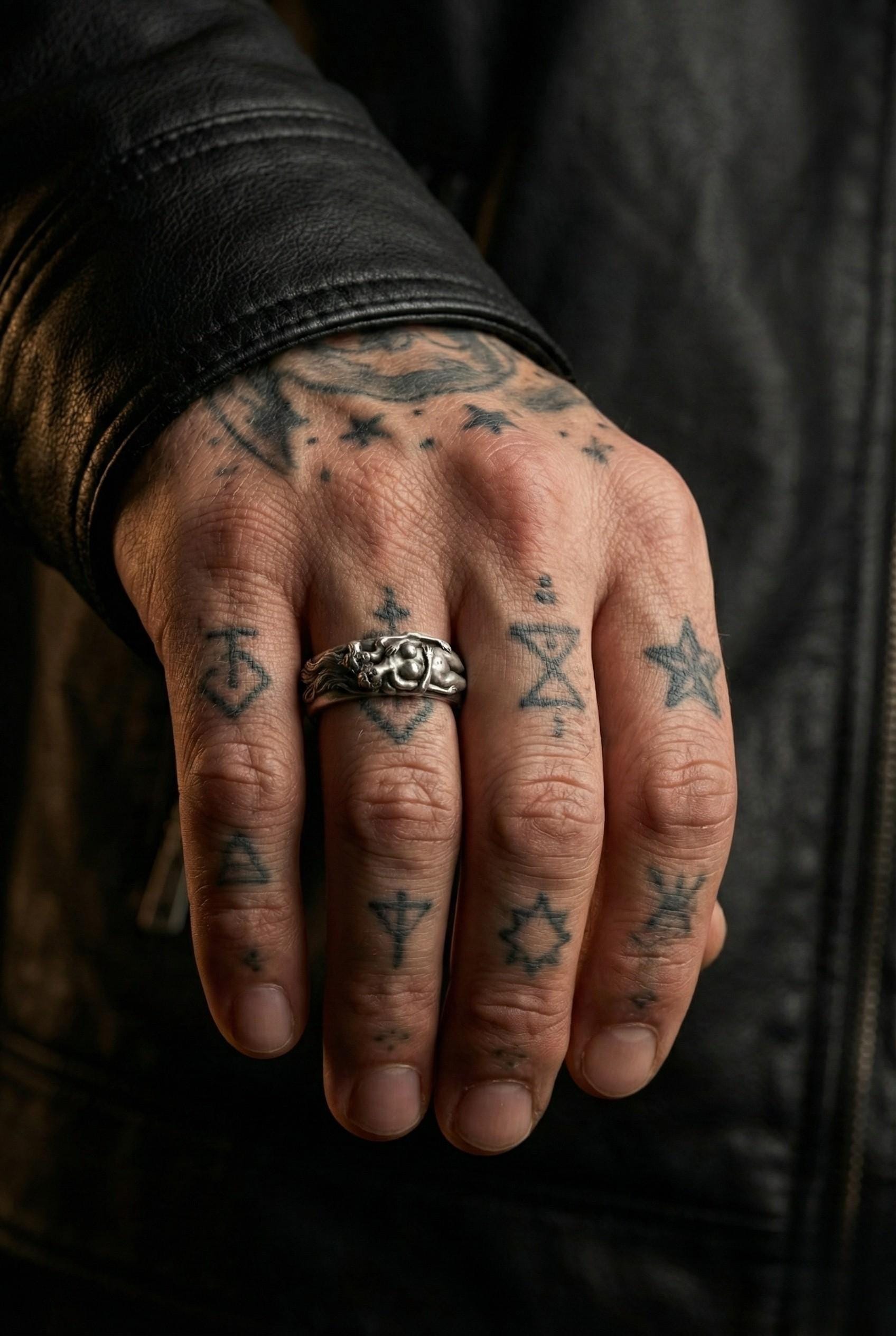 Oksitlenmiş Sürreal Aşıklar Yüzüğü: Heykelsi Çıplak Sanat Yüzüğü