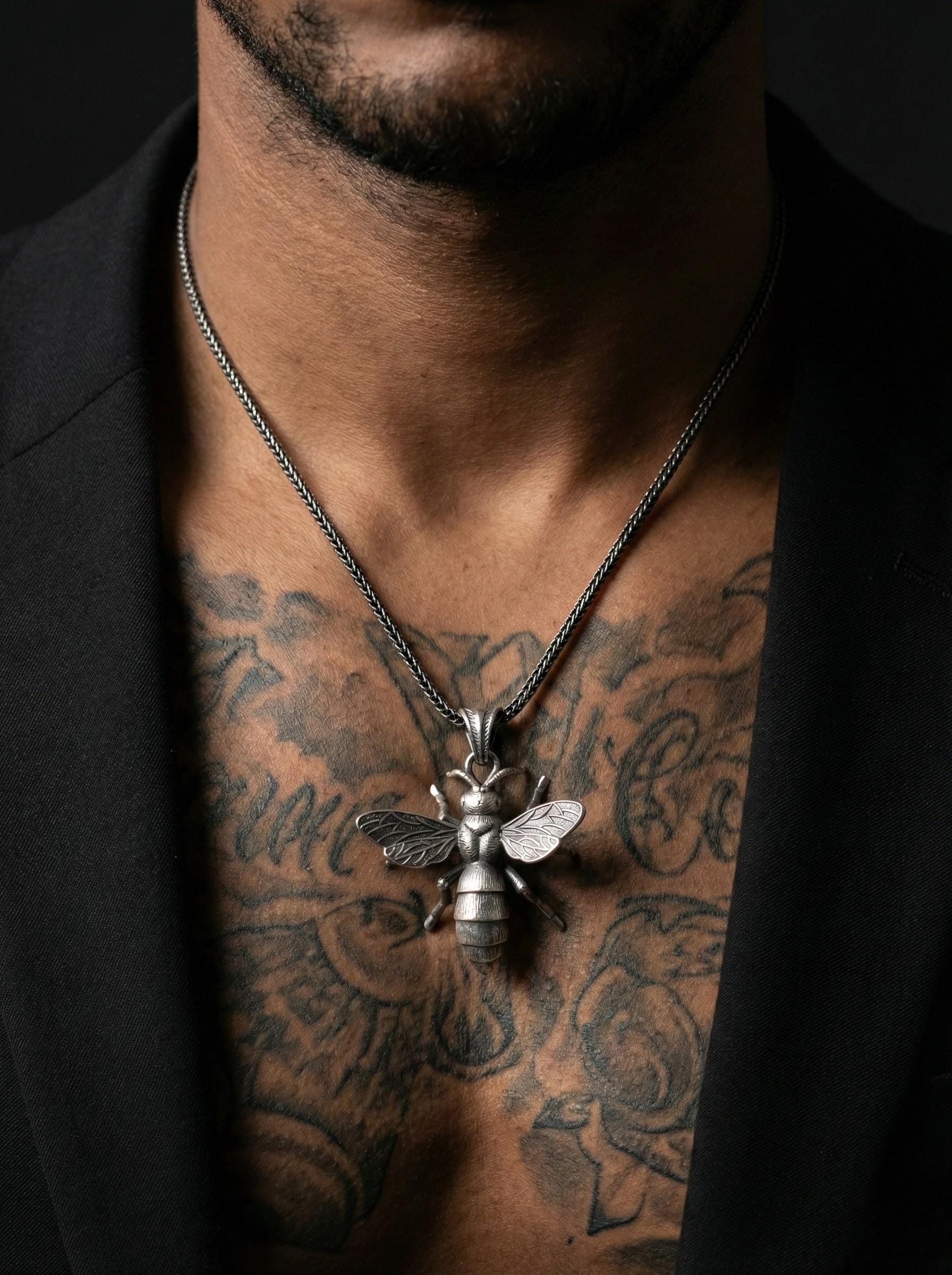 Gotik Arı Kolye Ucu - El Yapımı 925 Ayar Gümüş