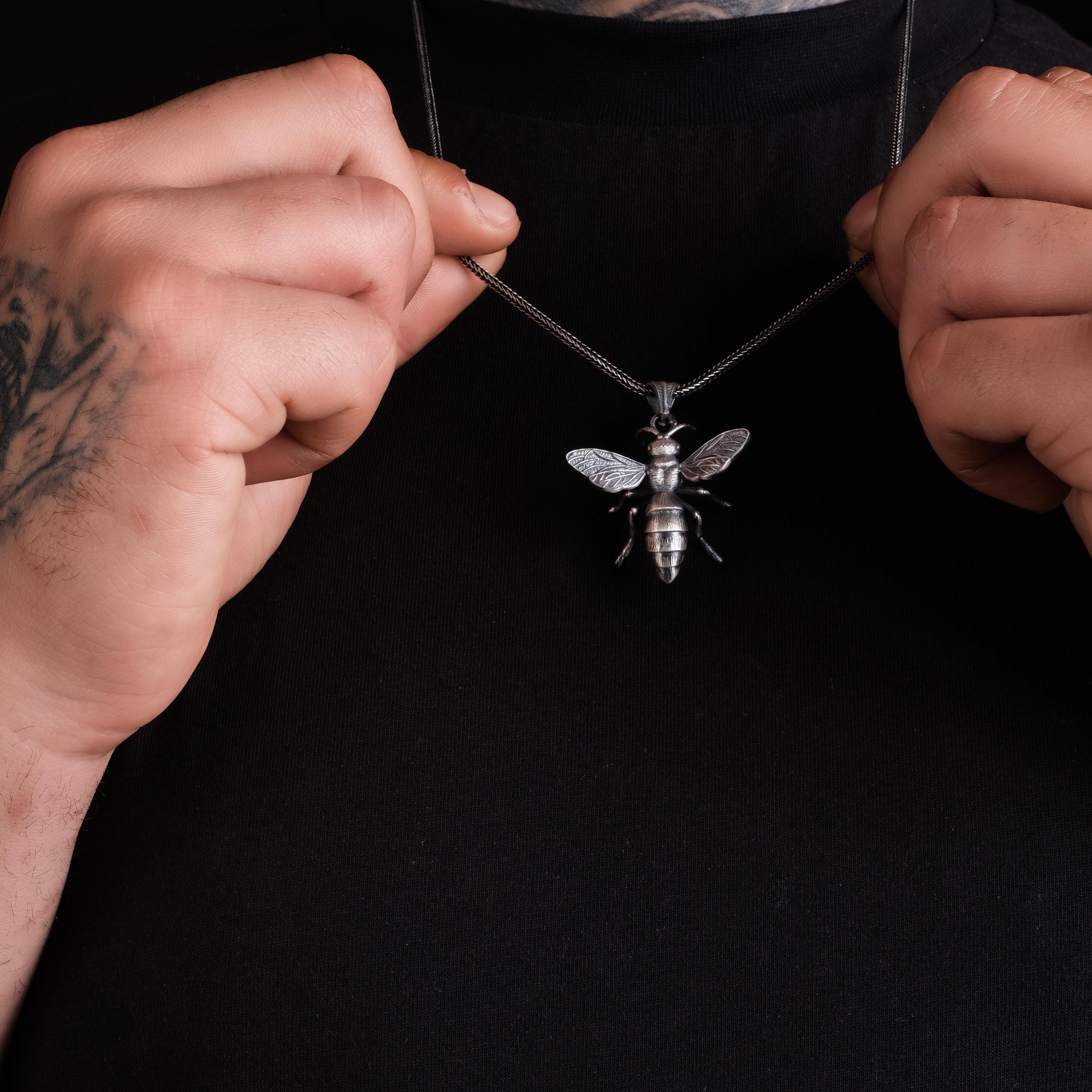 Gotik Arı Kolye Ucu - El Yapımı 925 Ayar Gümüş